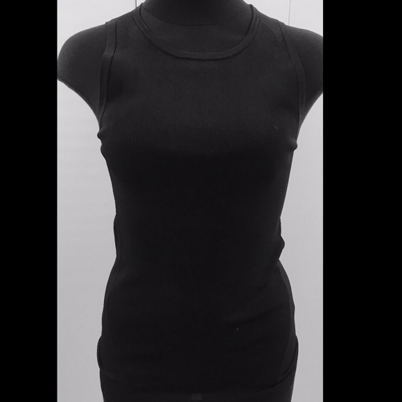 Express Black Bandage Ribbed Sleeveless Top Blouse - Picture 3 of 6